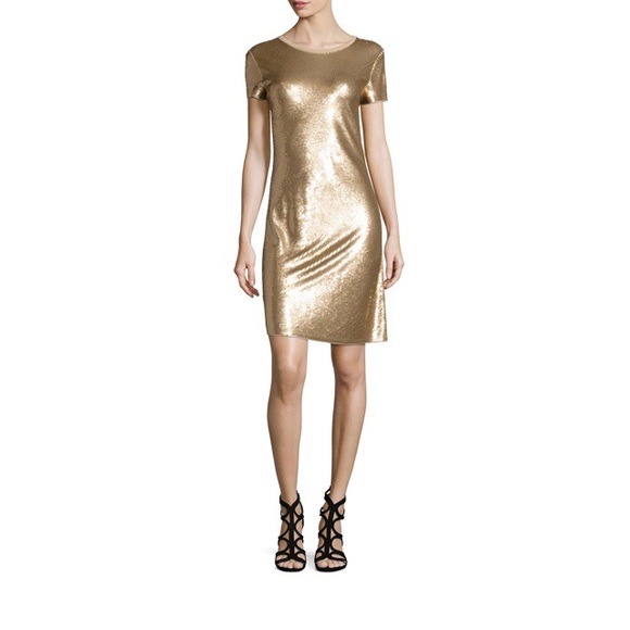 Michael Kors Dresses & Skirts - MICHAEL KORS Short-Sleeve Diagonal Sequined Dress